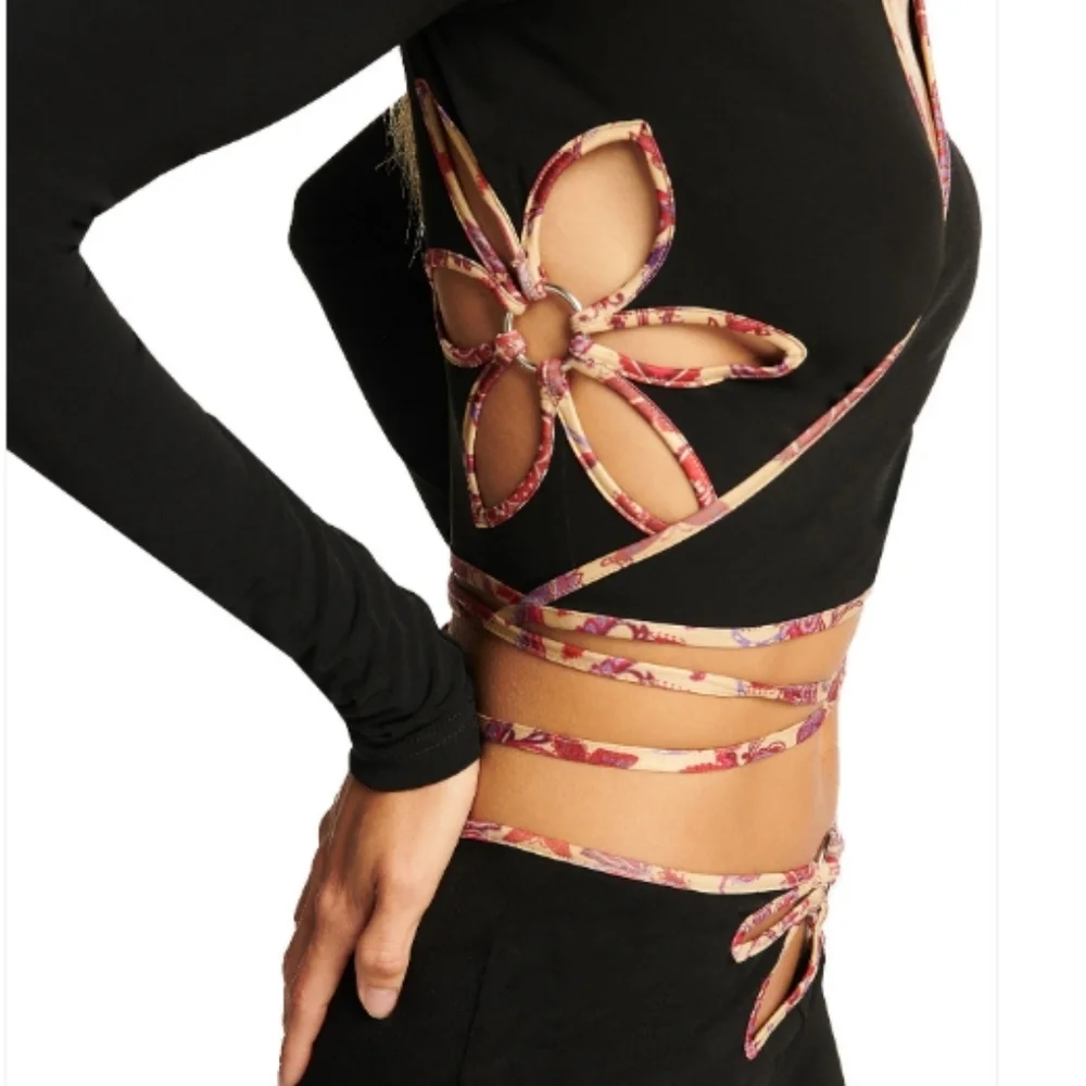 I AM GIA Renalee Set Black Floral Size Medium Authentic - Picture 7 of 16